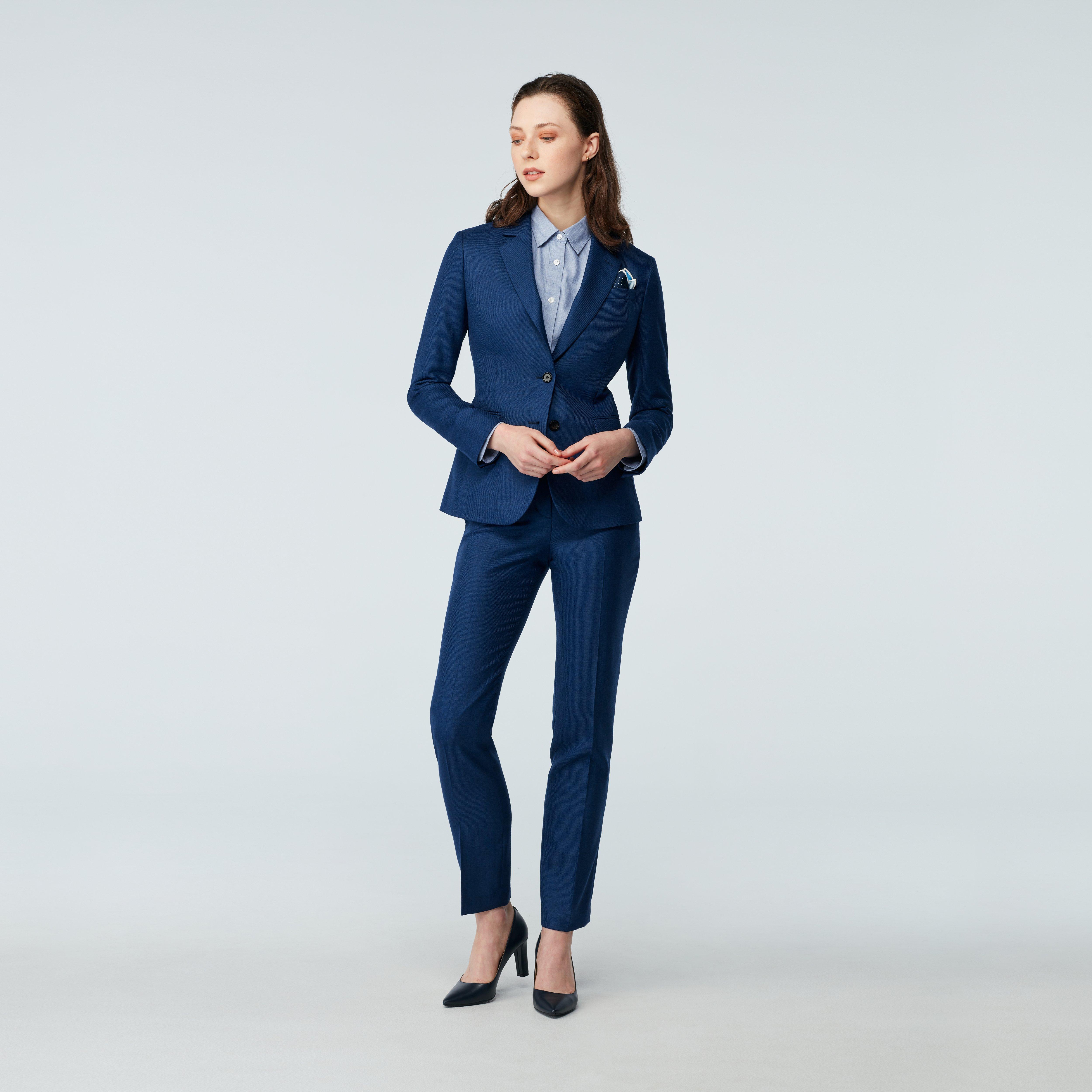 Custom Suits Made For You - Durham Navy Suit Women | INDOCHINO