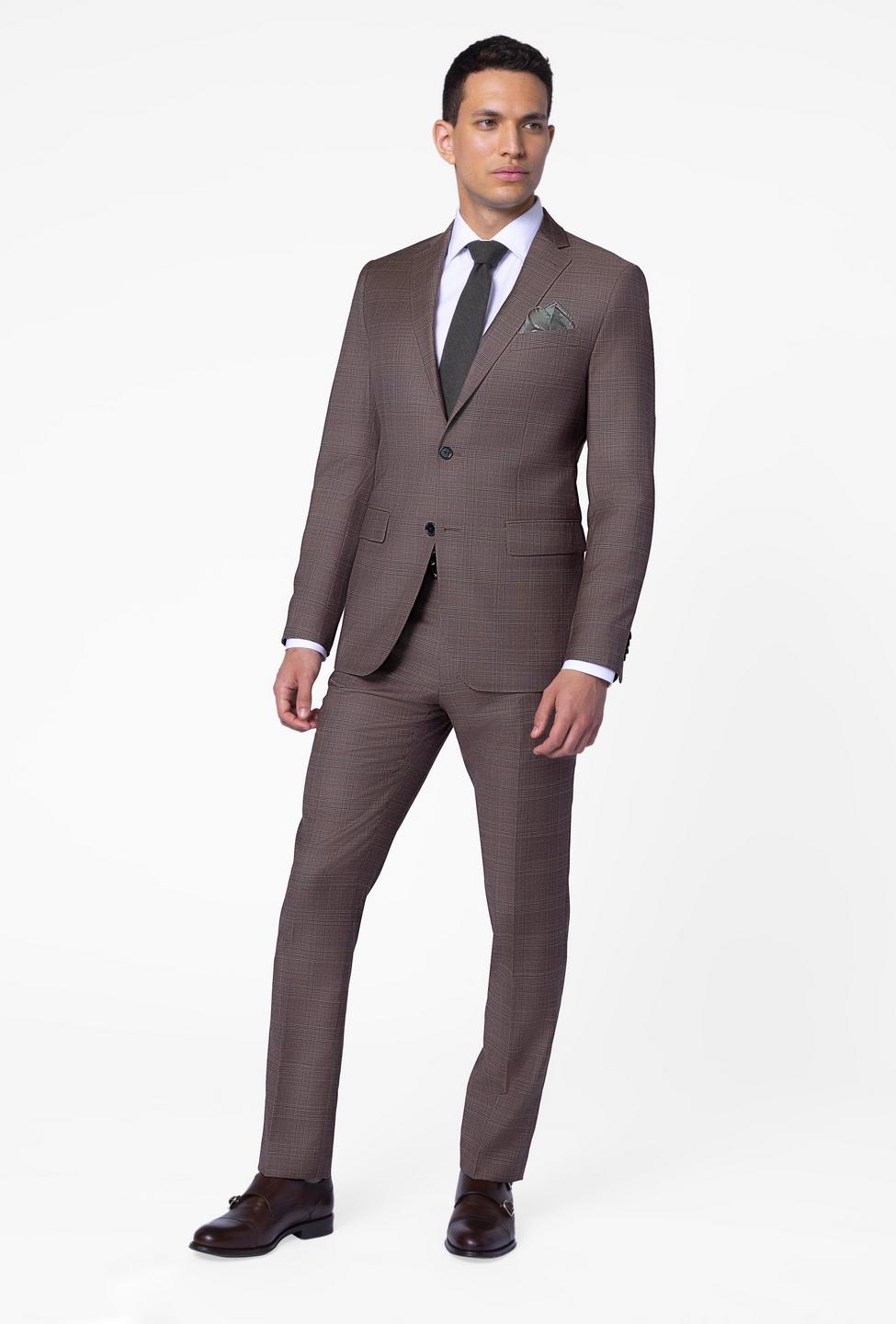 Jordanhill Glen Check Warm Gray Suit