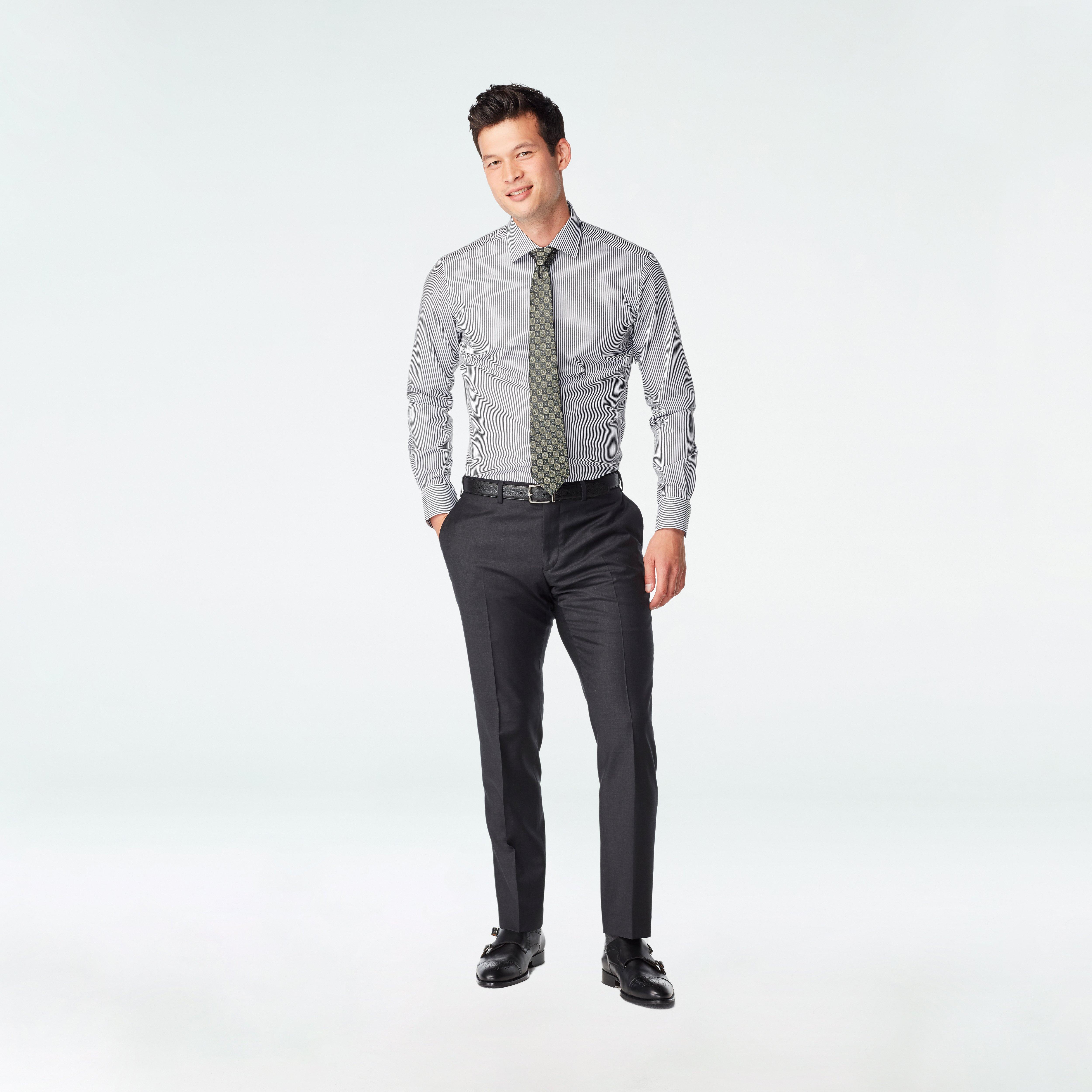 Men's Custom Pants Hexham Charcoal Pants INDOCHINO
