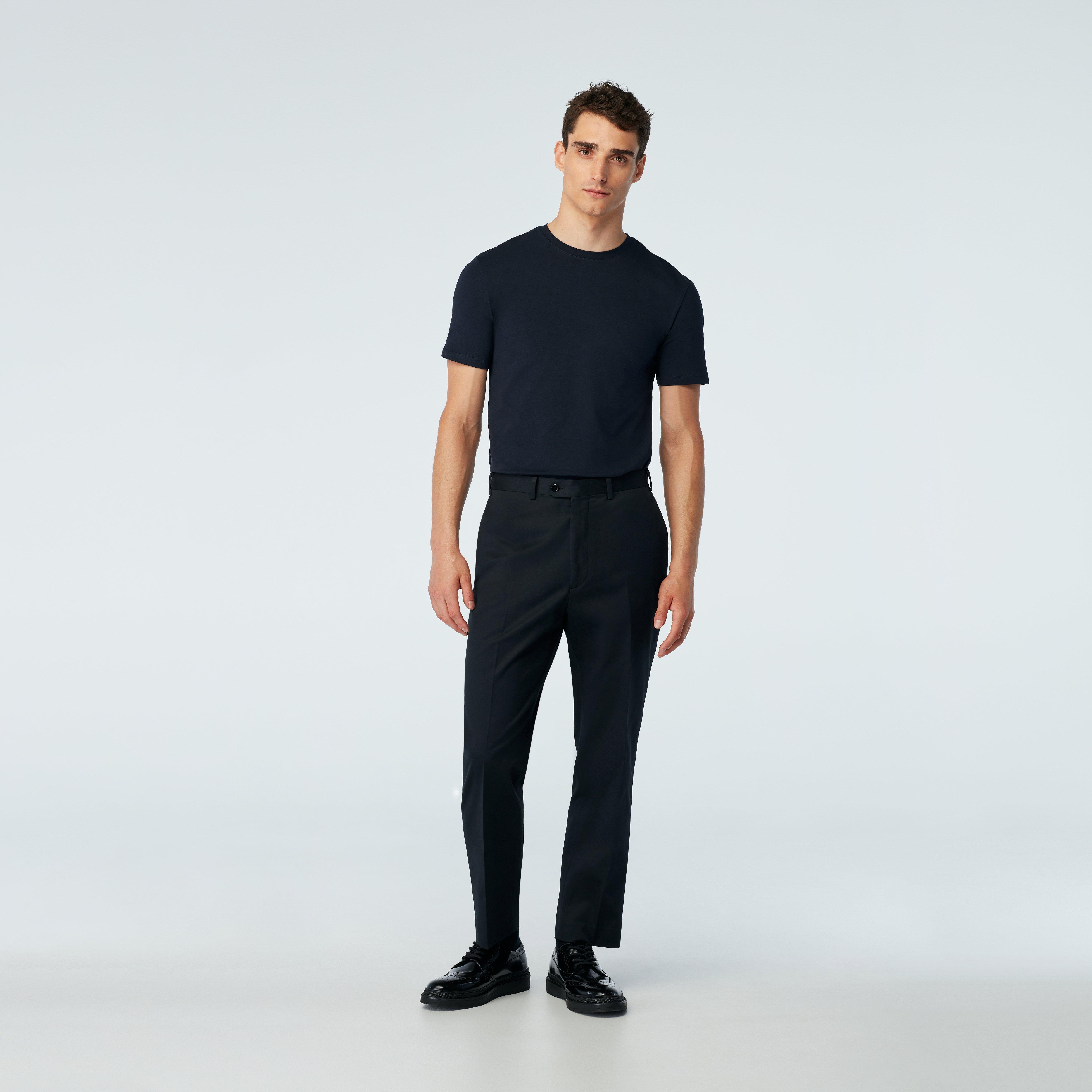 Men's Custom Pants - Hartley Cotton Stretch Black Pants | INDOCHINO
