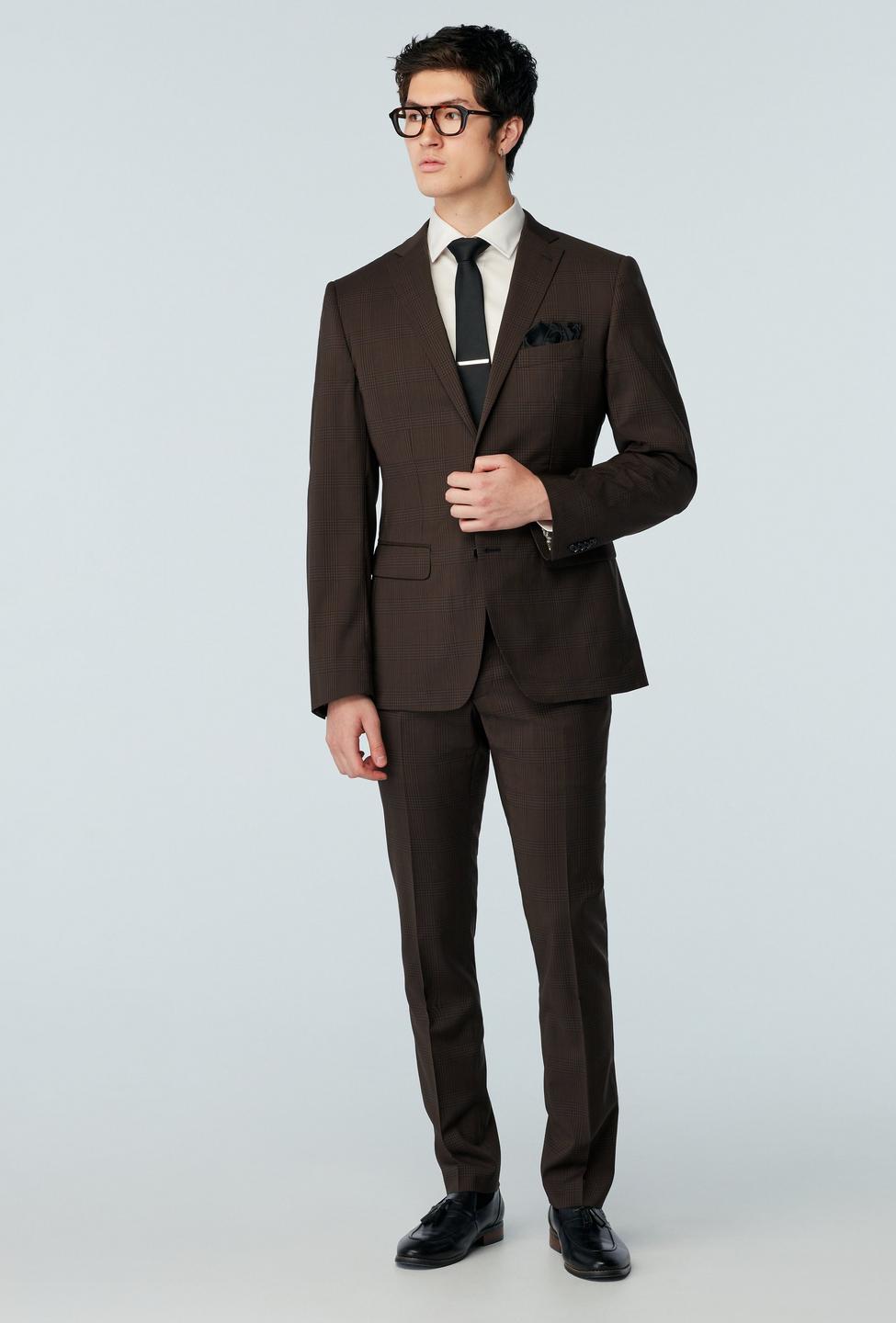 Milano Glen Check Brown Suit