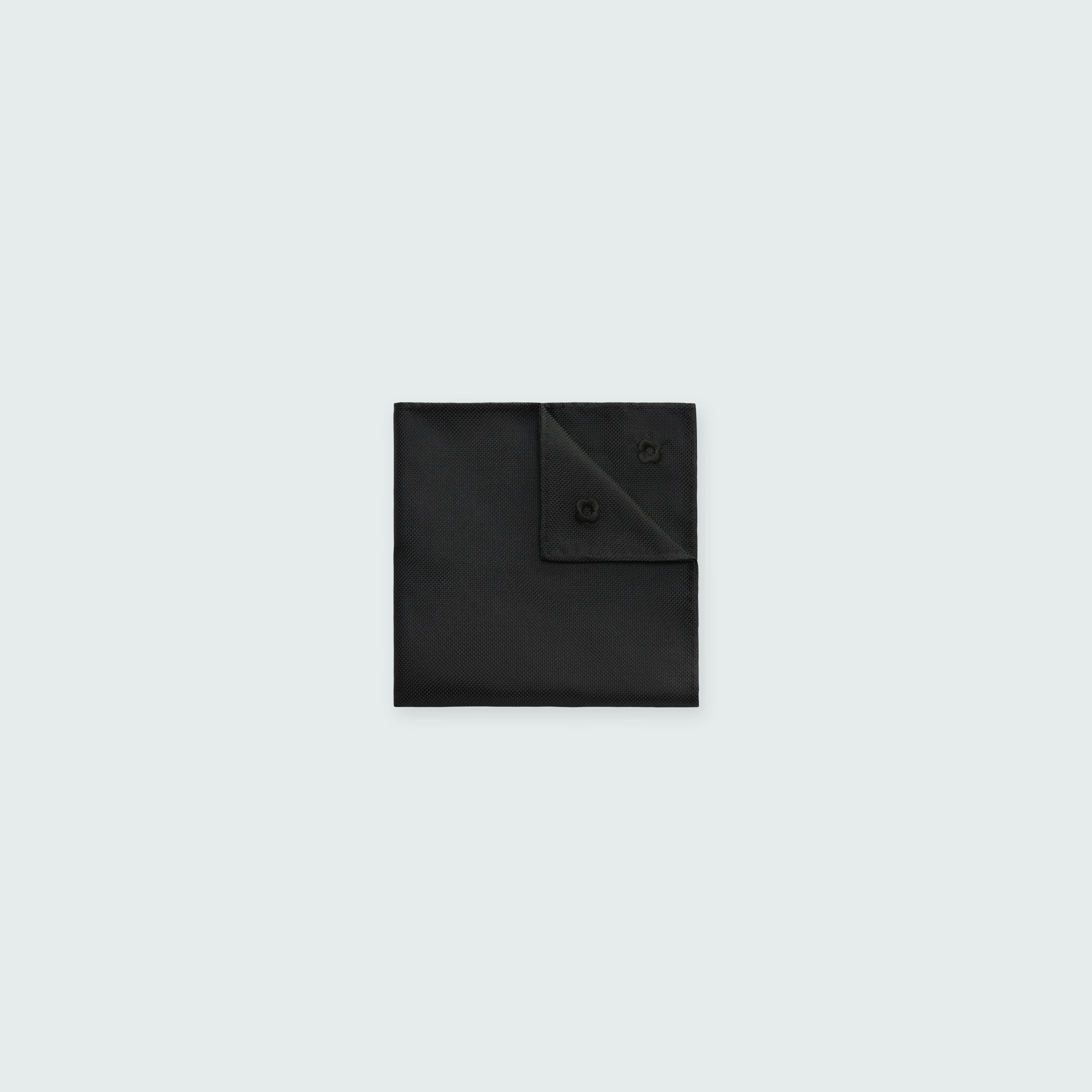 Pocket Squares - Black Floral Embroidered Silk Pocket Square | INDOCHINO