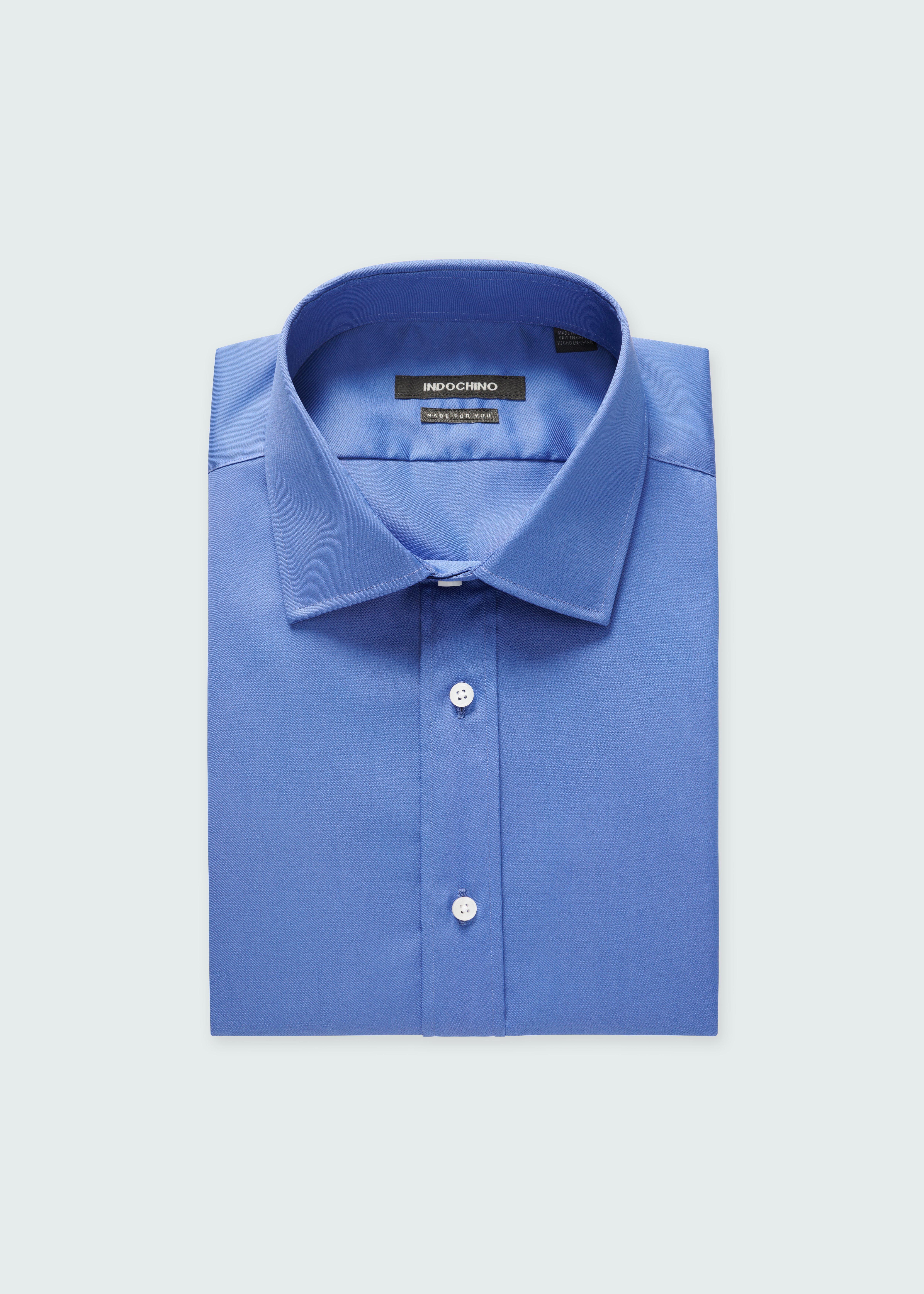 Men's Dress Shirts - Hyde Deep Blue Shirt | INDOCHINO