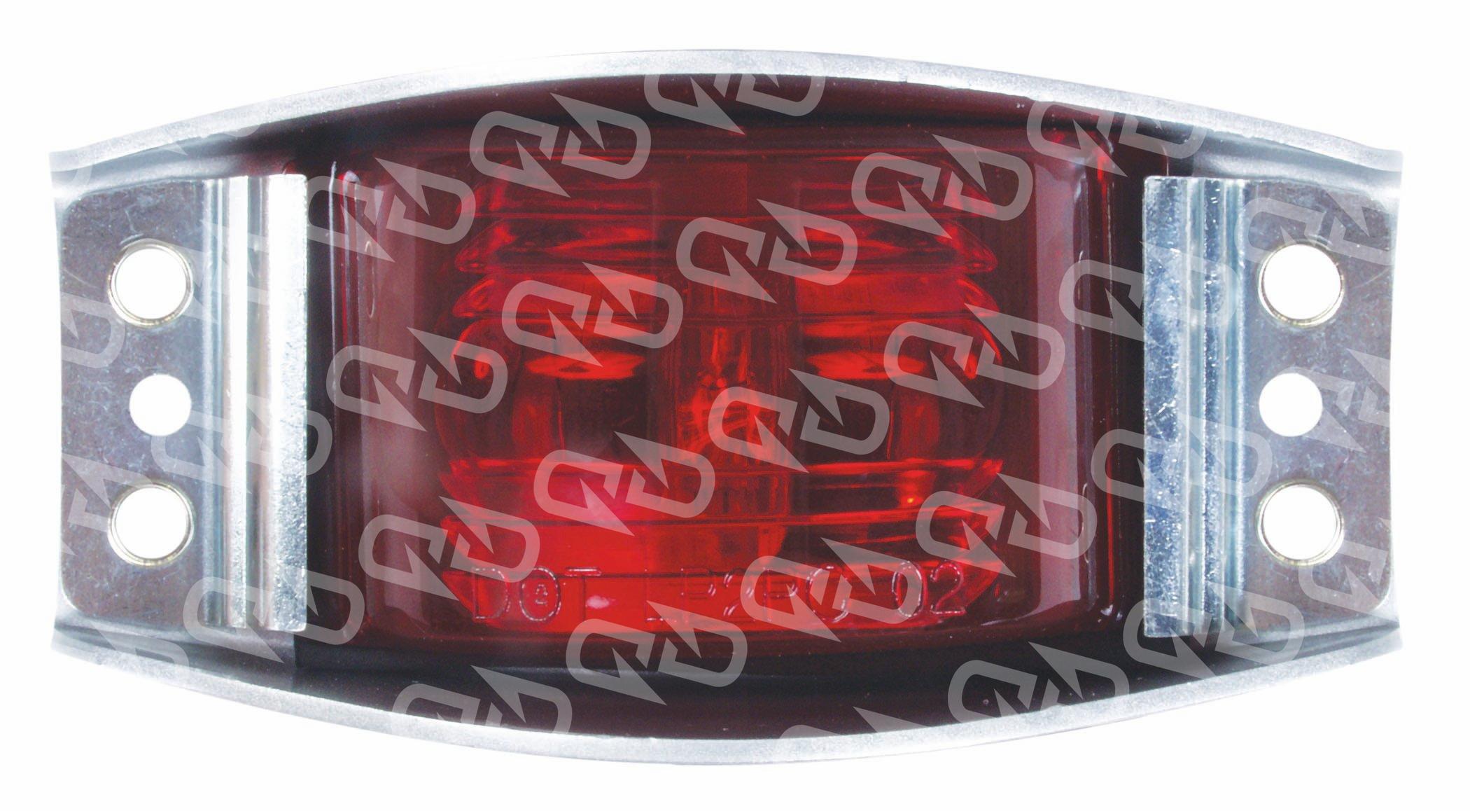 Optronics Red Marker/Clearance Light, Armored, Surface Mount