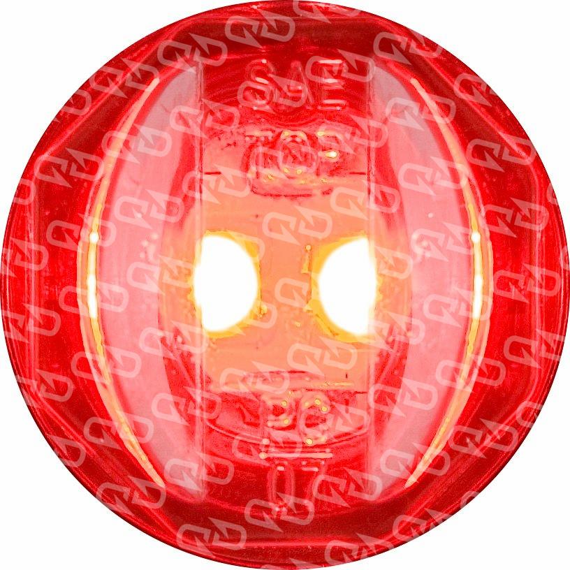 Optronics Red Marker/Clearance Light, UniLite, 3/4 inch Round LED, Two