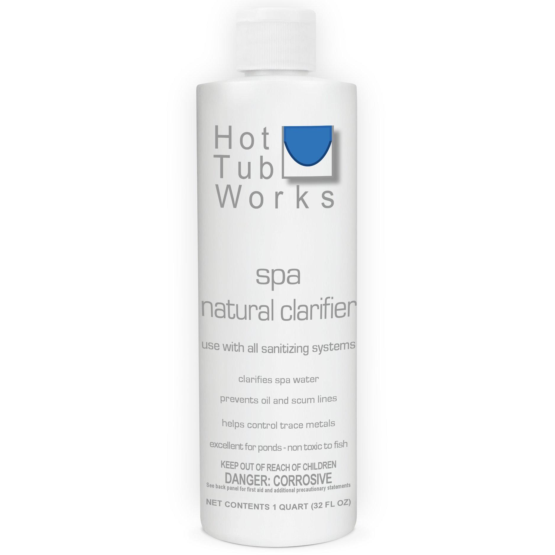 Hot Tub Works Spa Natural Clarifier Non Toxic Flocculent 32oz