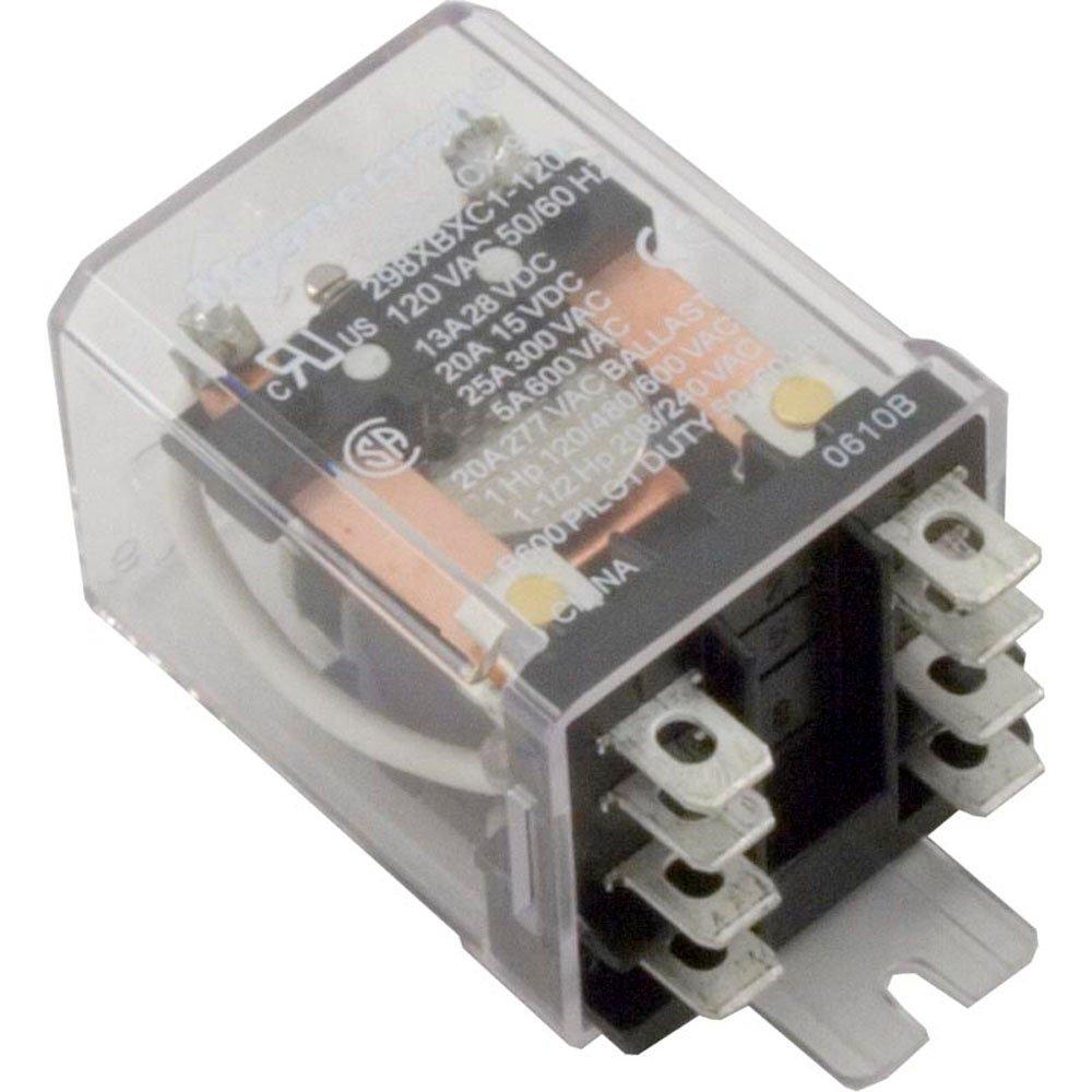 Ice Cube Style Power Relay, Dpdt 8-pin, 120vac Coil, 25a