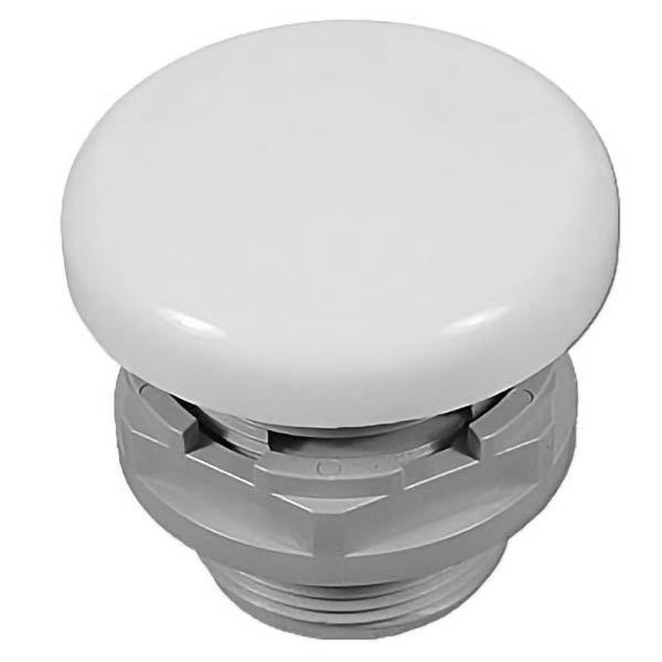 G&g Slimline Air Control Round, Side Draw, 1in Air, 1-5/8in Hole Size, White