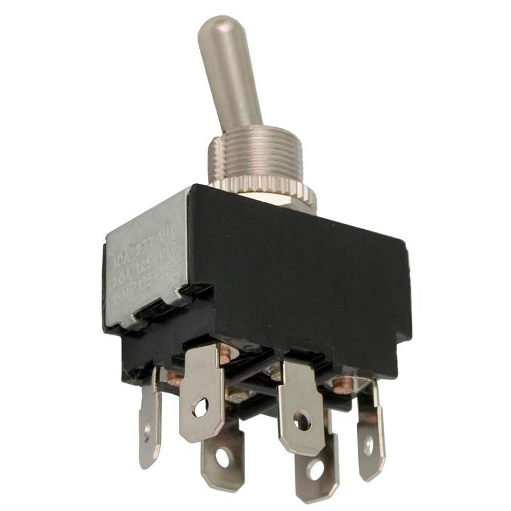 Toggle Switch, 6 Terminals On-on Dpdt, 120v, 20a