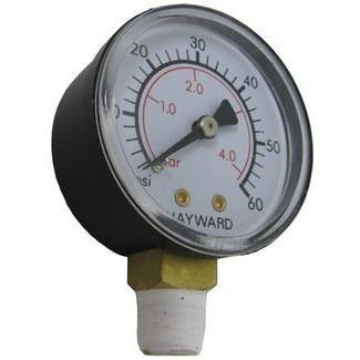 Hayward Gauge Pressure 14in Bottom Connection NPT 0 60 PSI 2in Face OEM