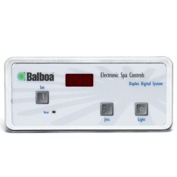 Balboa Generic Panel VL404Duplex Digital Panel 1 Jet Button No Blower Lite LED