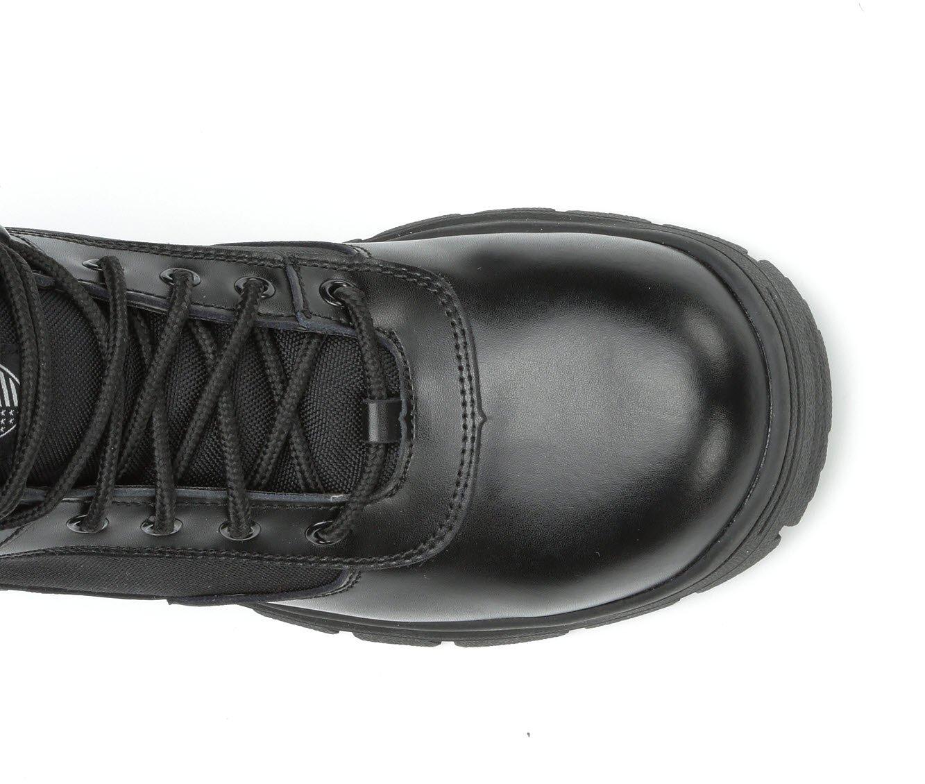 black polishable work boots