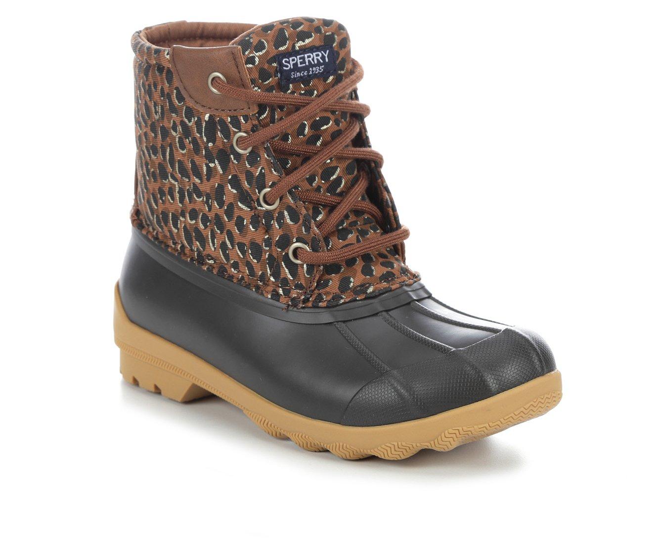 sperry leopard print duck boots