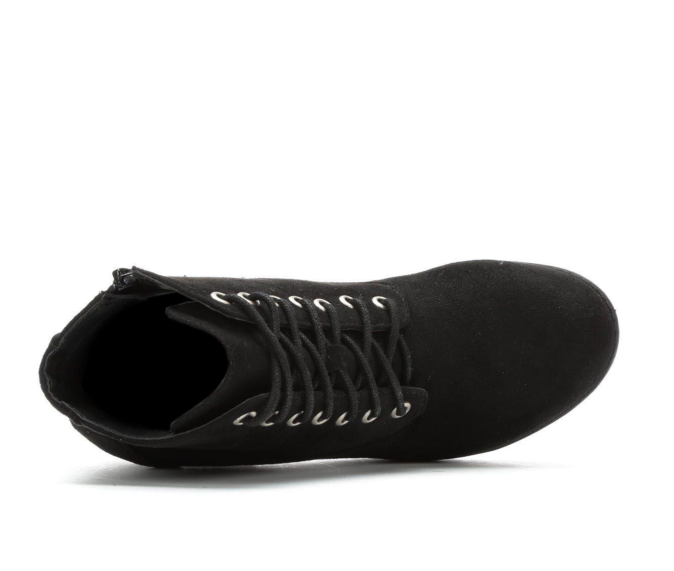 black fashion hiking boots