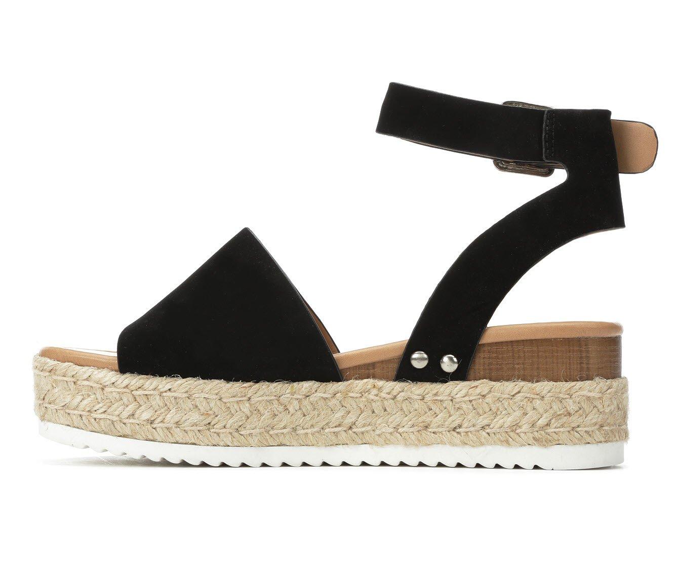 black platform sandals soda