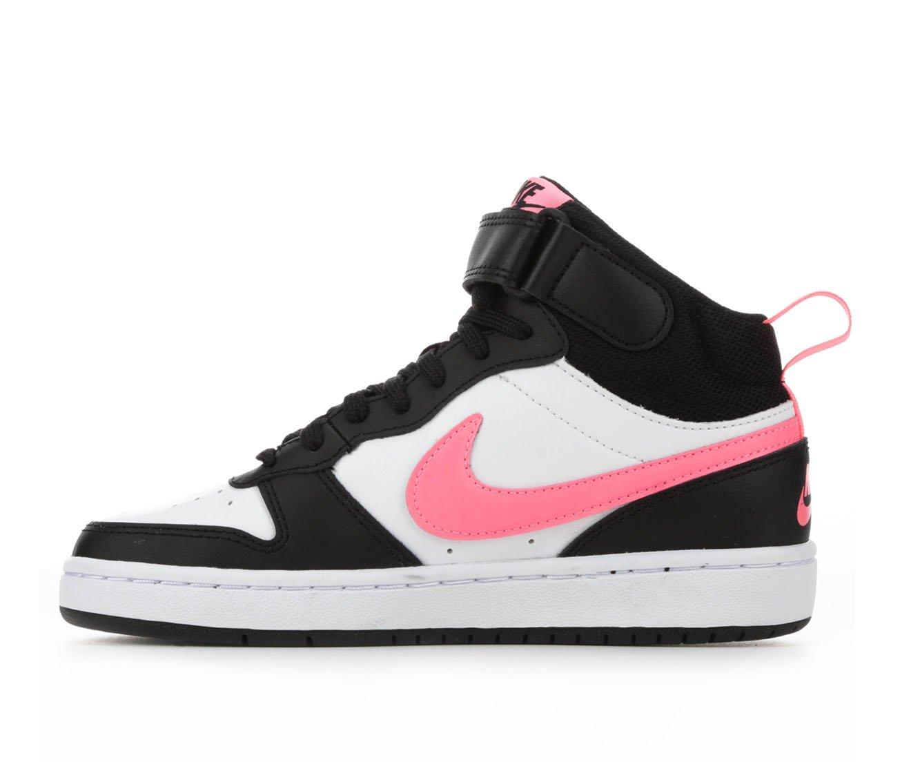 girls' nike big kid court borough mid 2 sneakers