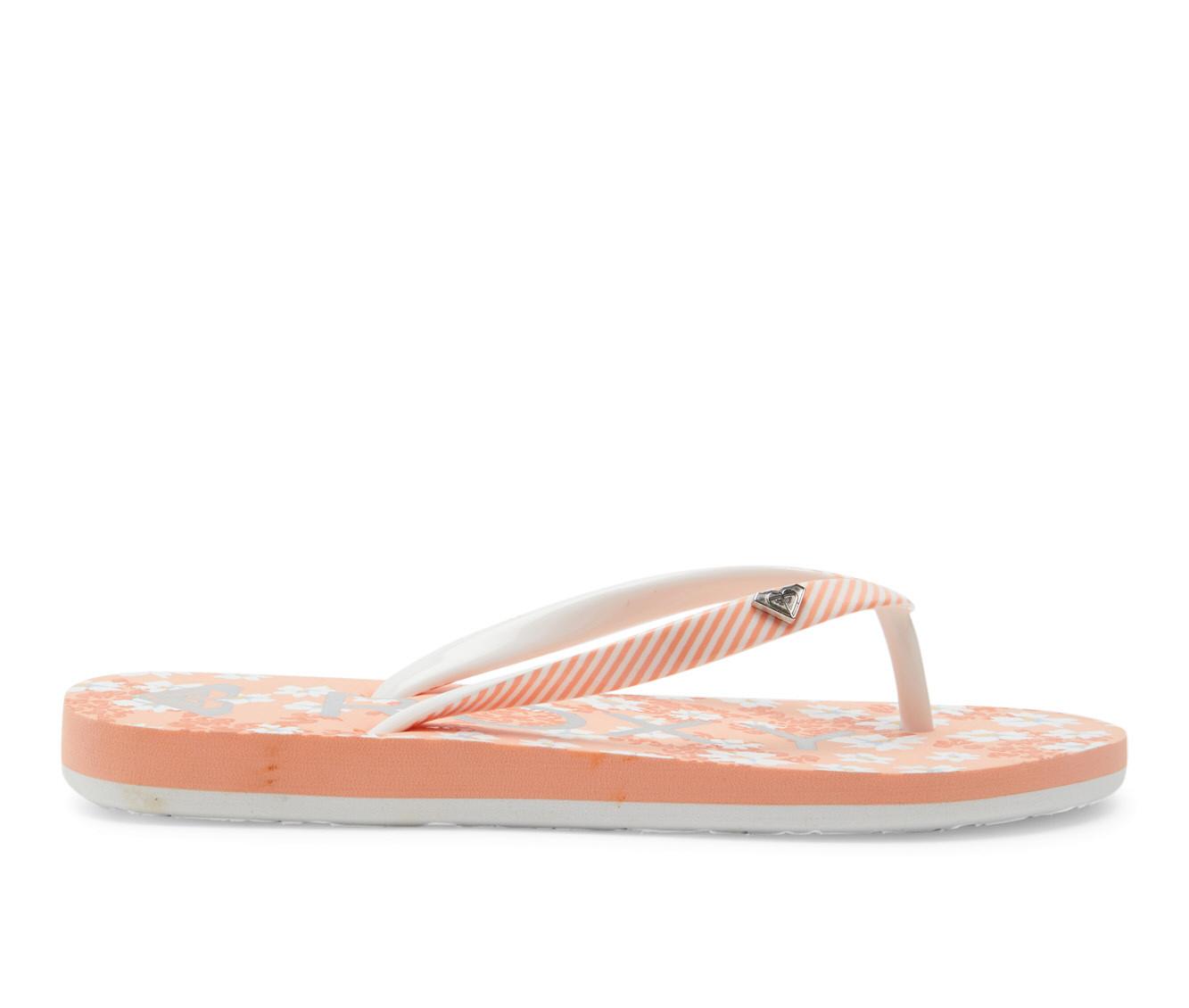 Roxy Girls' RG Porto Raffia Flip Flops (Little Kid, Big Kid) at