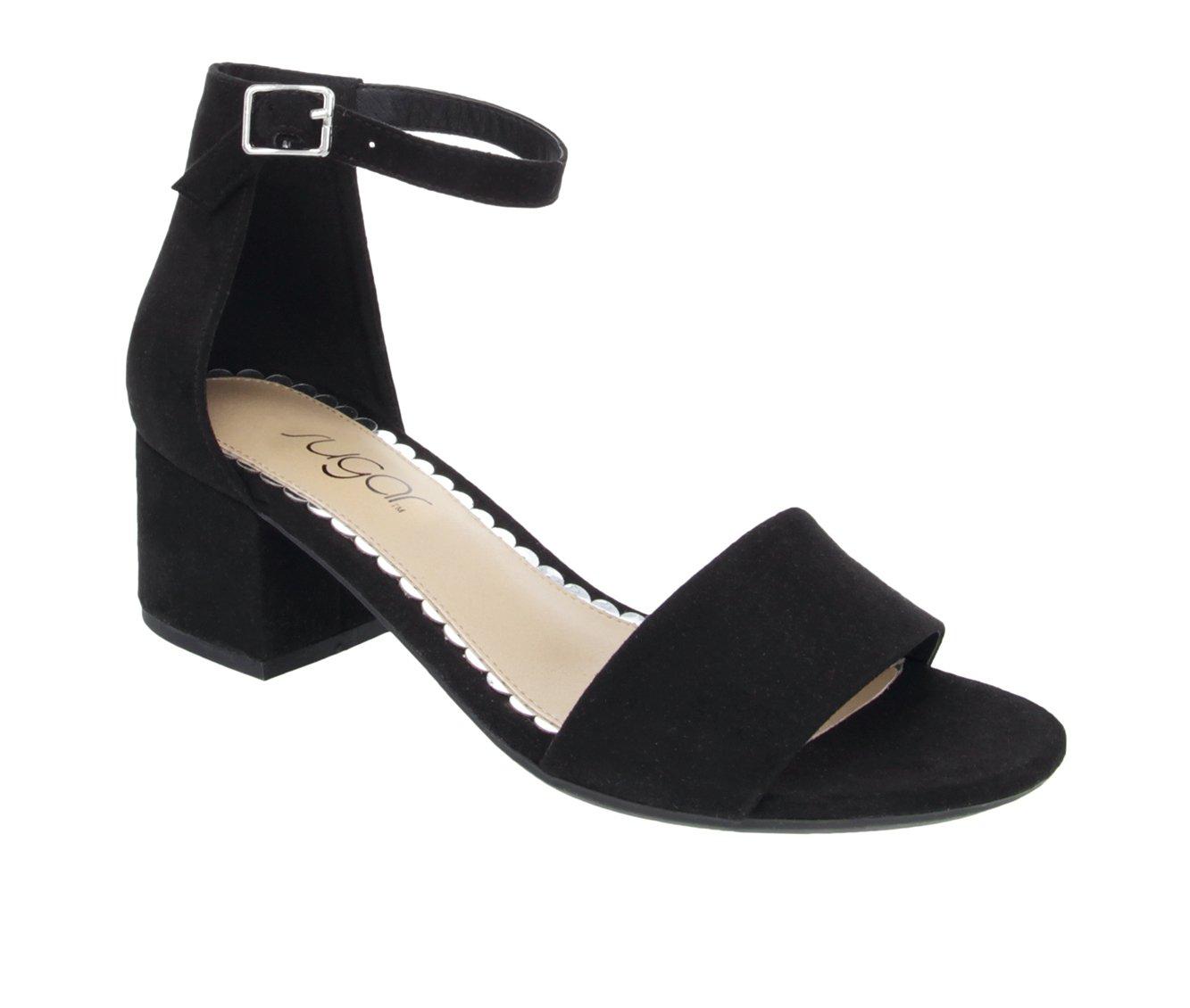 dress sandals low heel black