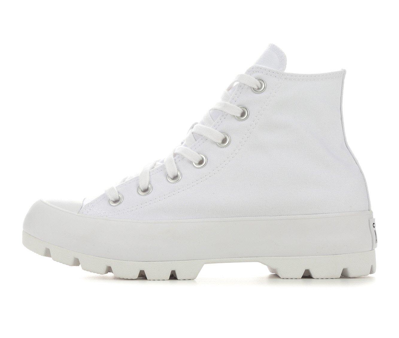 converse platform lugged white