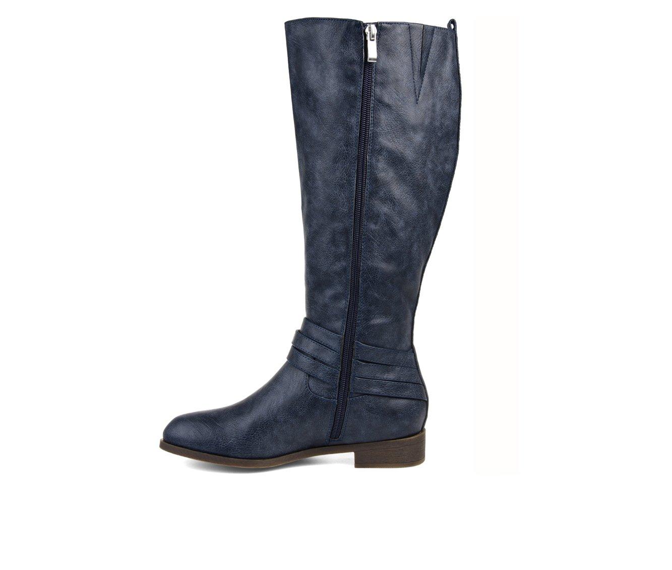 womens wide calf navy boots