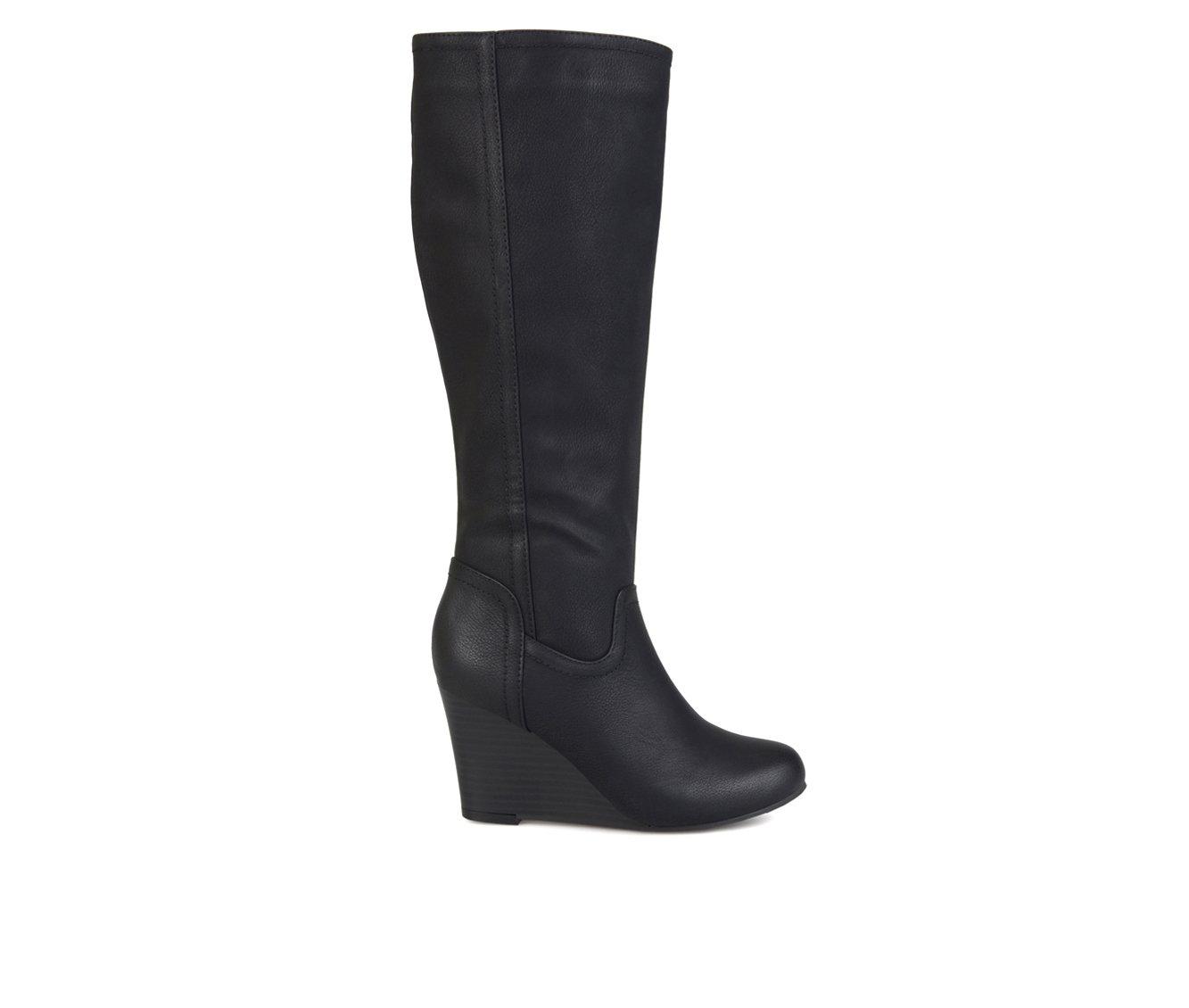 Wedges hotsell black boots