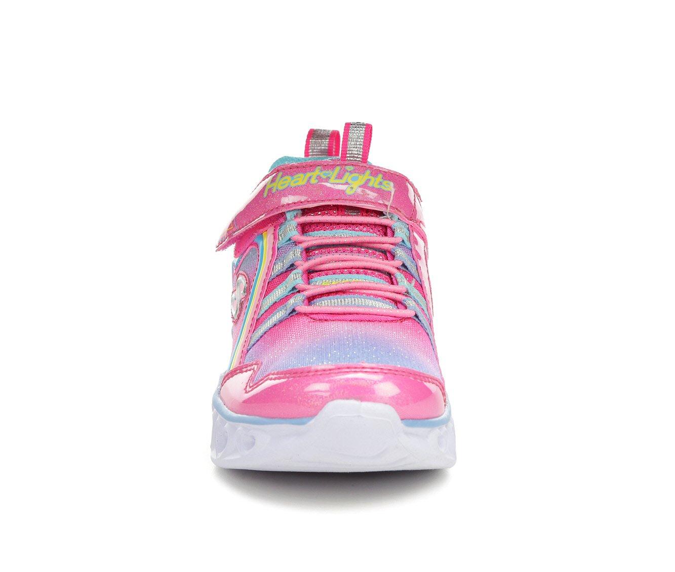 Girls' Skechers Little Kid & Big Kid Heart Lights Rainbow Lux Light-Up Sneakers