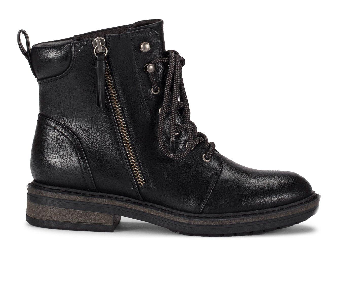 leather laceup combat boots COMY BLACK // ba&sh US