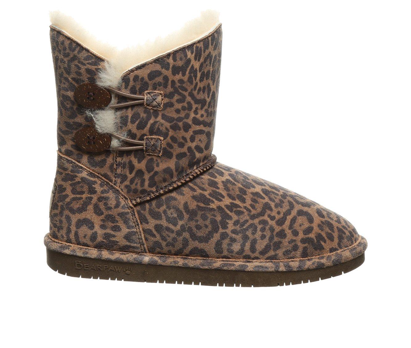 leopard print bearpaw boots