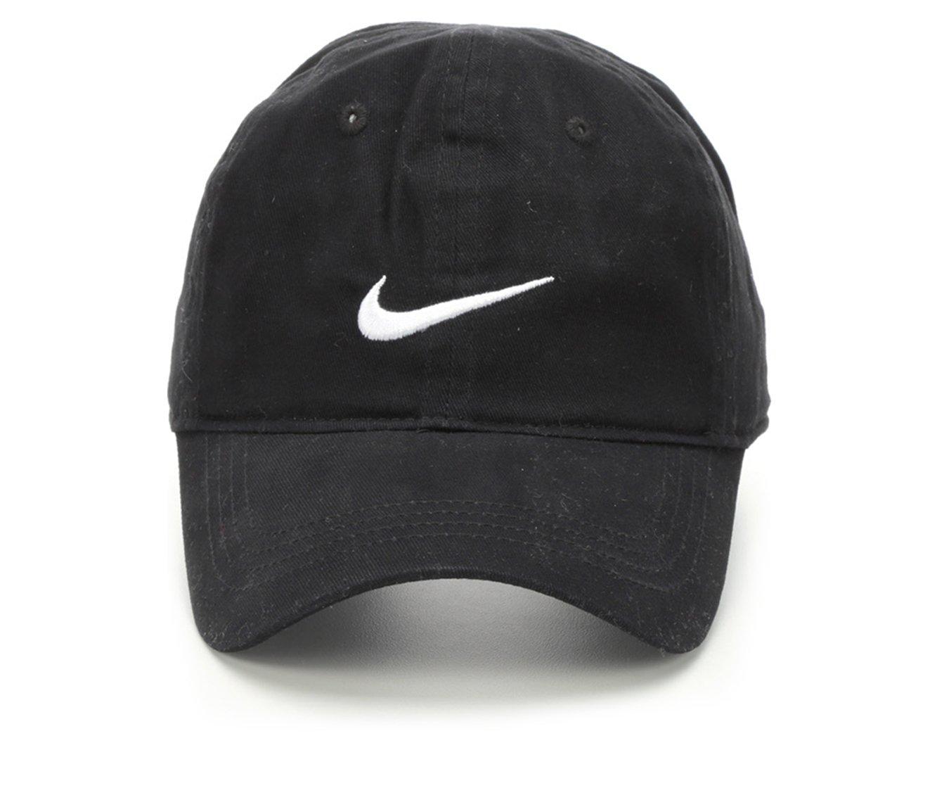 Nike 4-7 Just Do it Black Swoosh Cap Hat Youth Red Rubber Swoosh