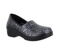 Women's Easy Works by Easy Street Laurie Silver Artisan Slip-Resistant Clogs