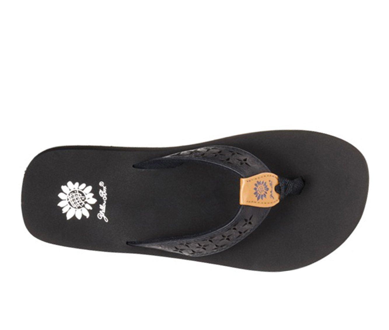 yellow box skull flip flops