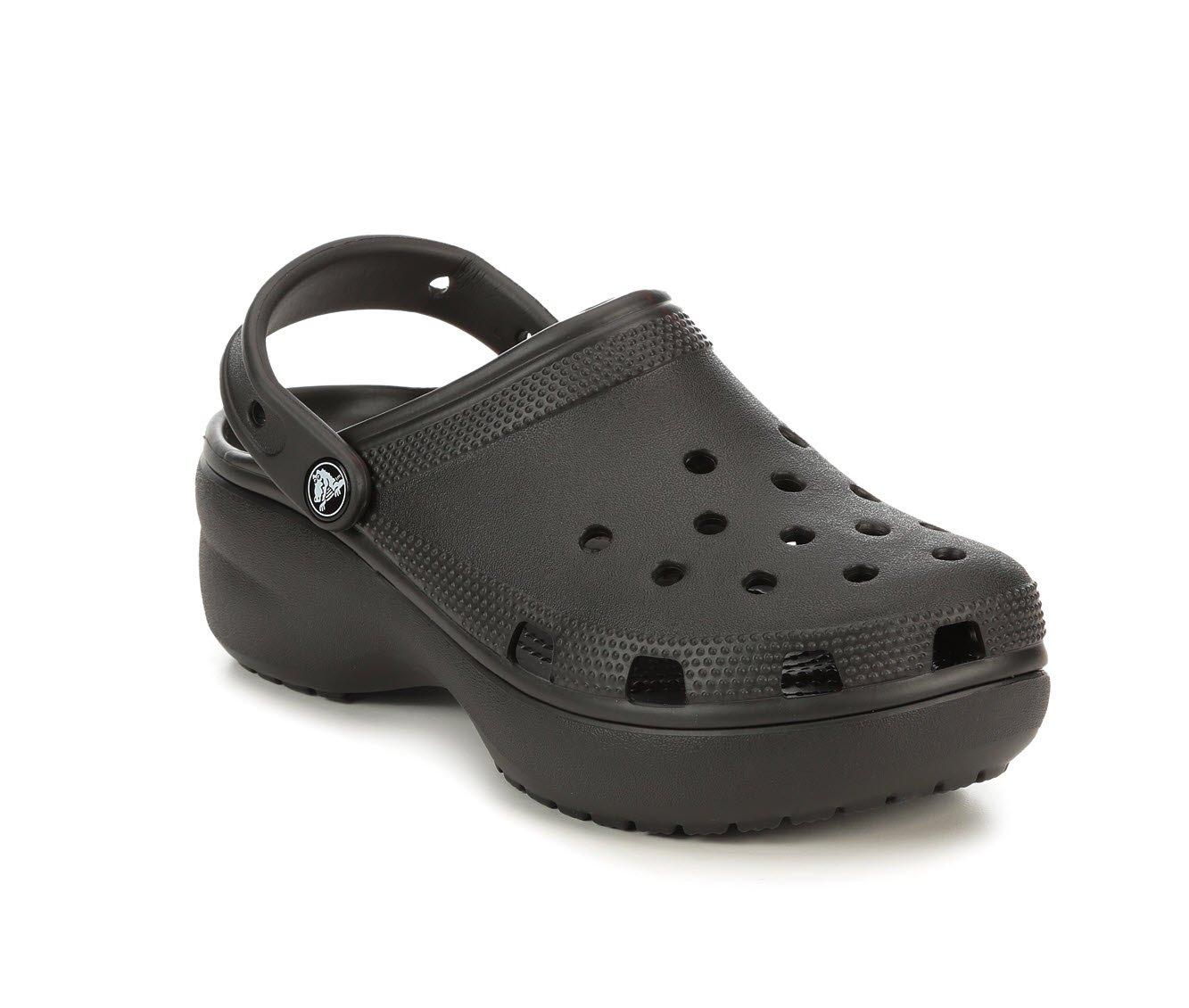 crocs platforms black