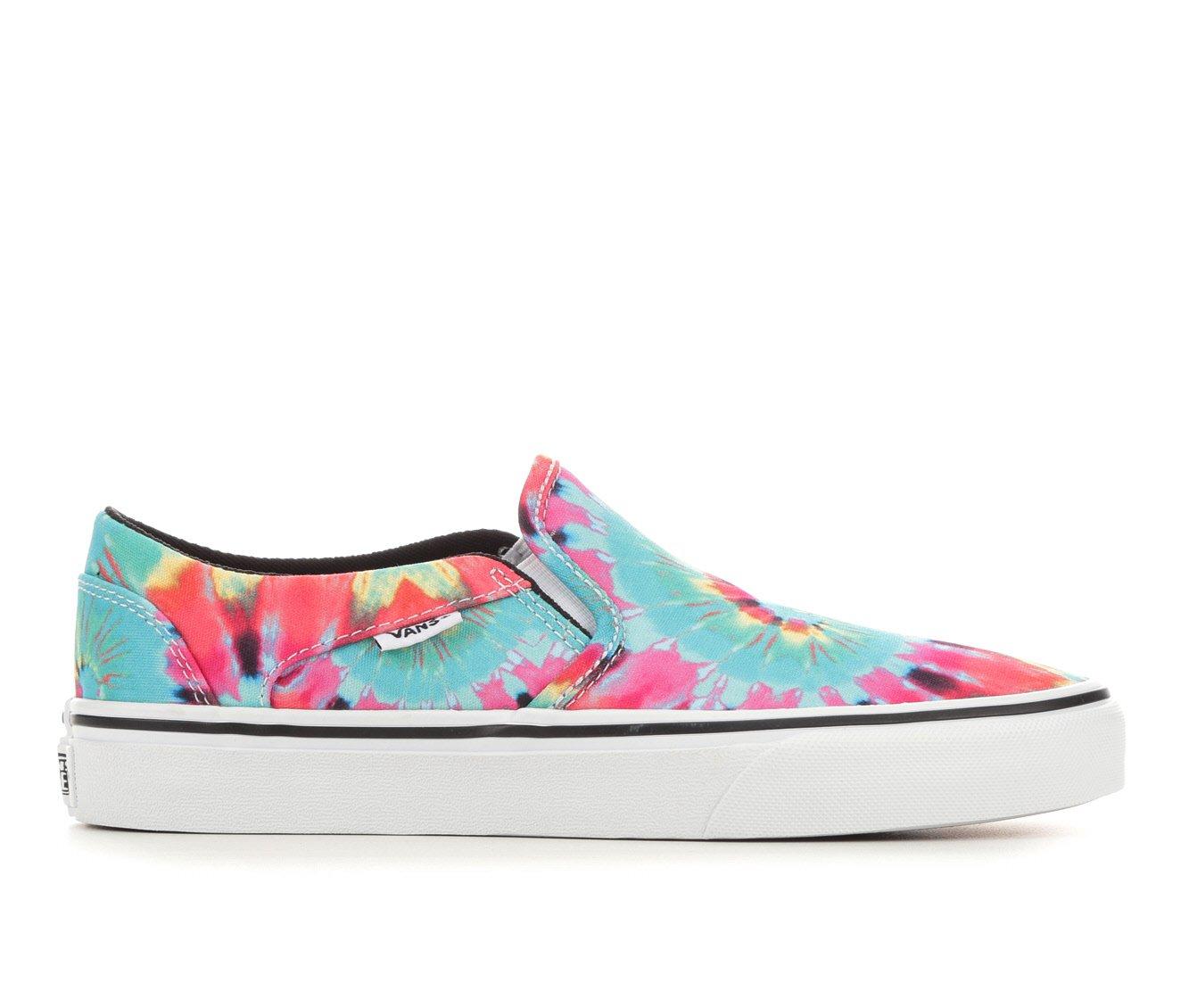 Women's Vans Asher Tie Dye Skate Shoes Shoe Carnival