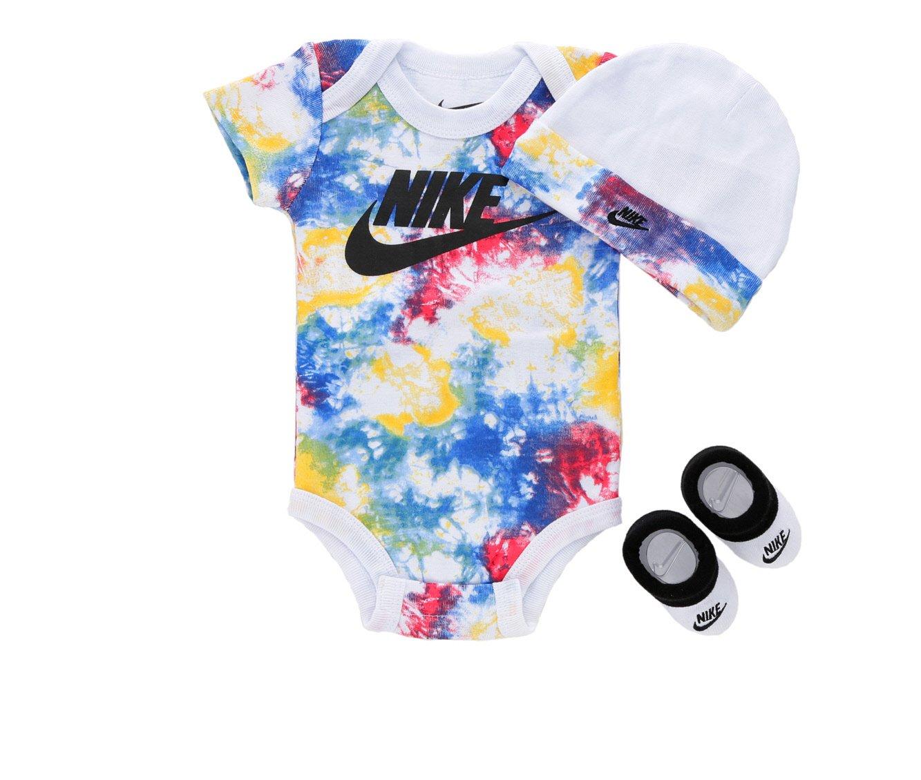 Adjuntar a apetito construir Nike Infant Tie Dye Futura 3 Piece Onesie Set