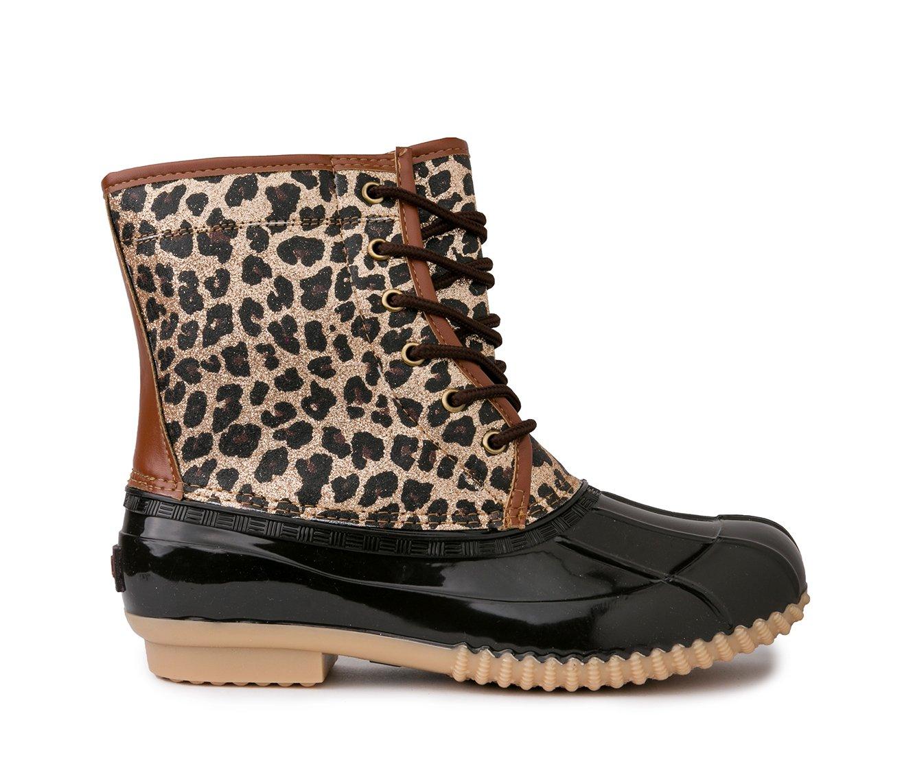 Womens leopard hot sale duck boots