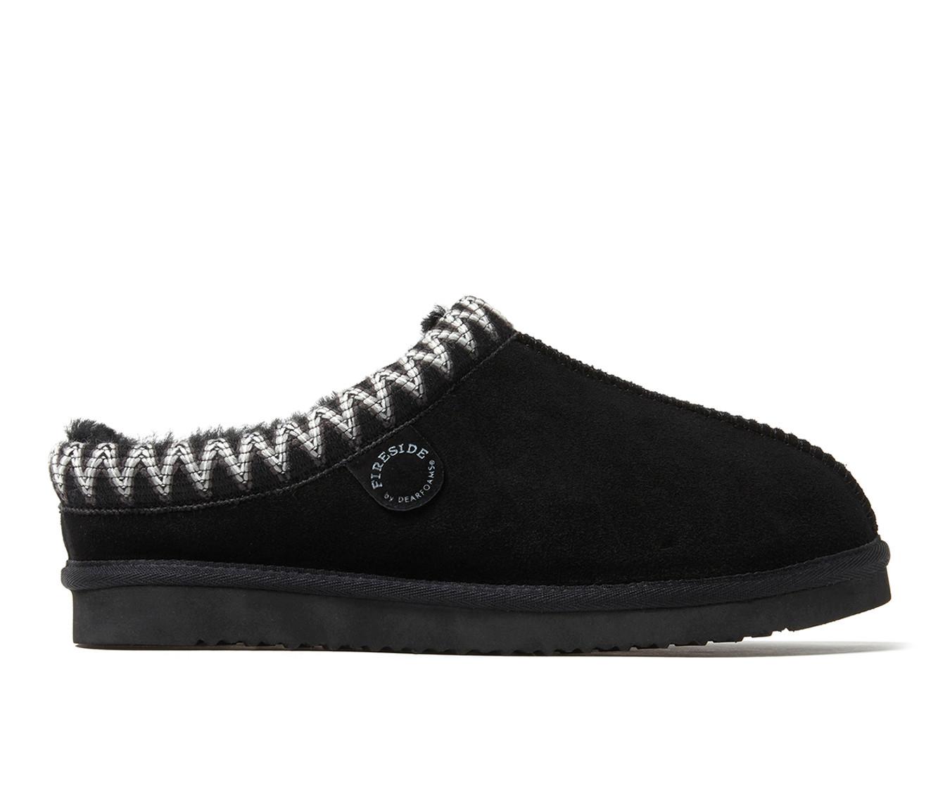 Fireside By Dearfoams Men\'s Gold Coast Black Size 13 Amazon.com | Dearfoams Fireside Men main image 2