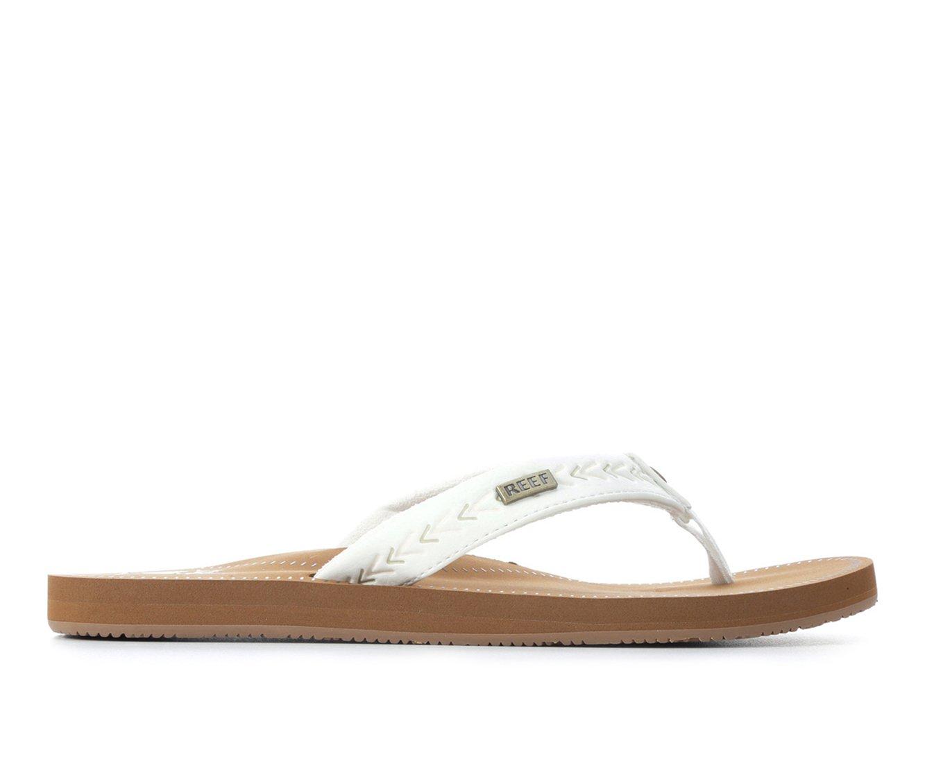 Reef white cheap flip flops