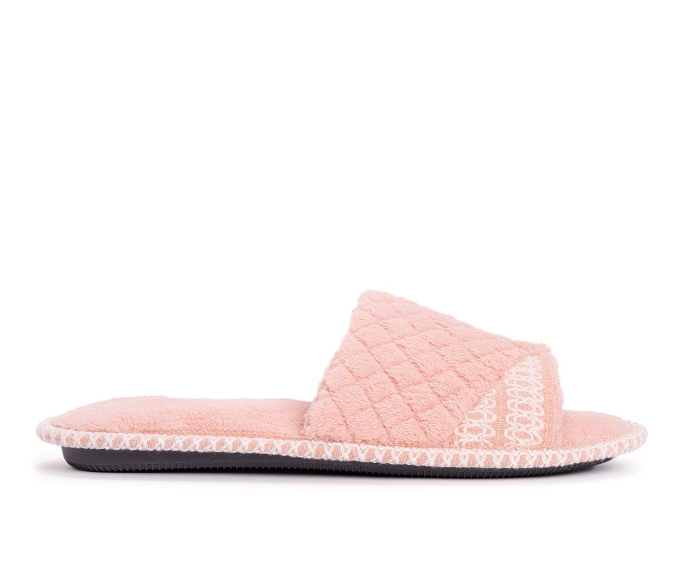 MUK LUKS Sally Micro Chenille Open Toe Scuff Slippers
