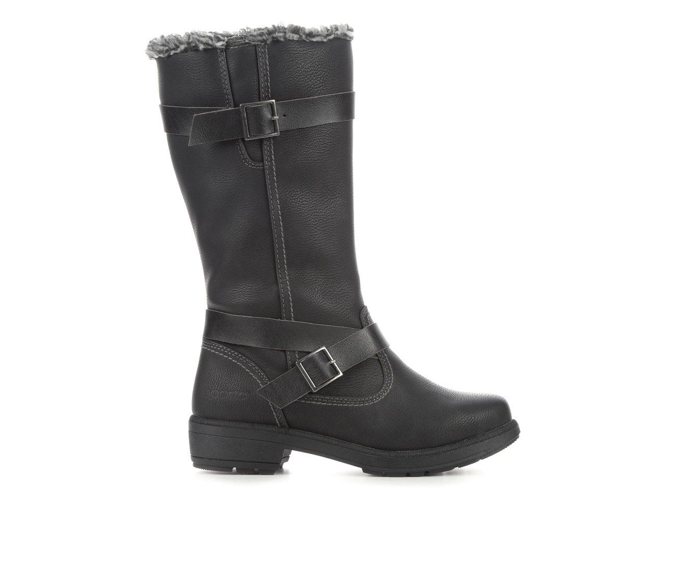 mid calf black womens boots