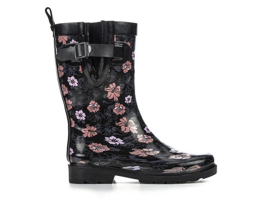 Women's Capelli New York Lovely Floral Mid Rain Boots