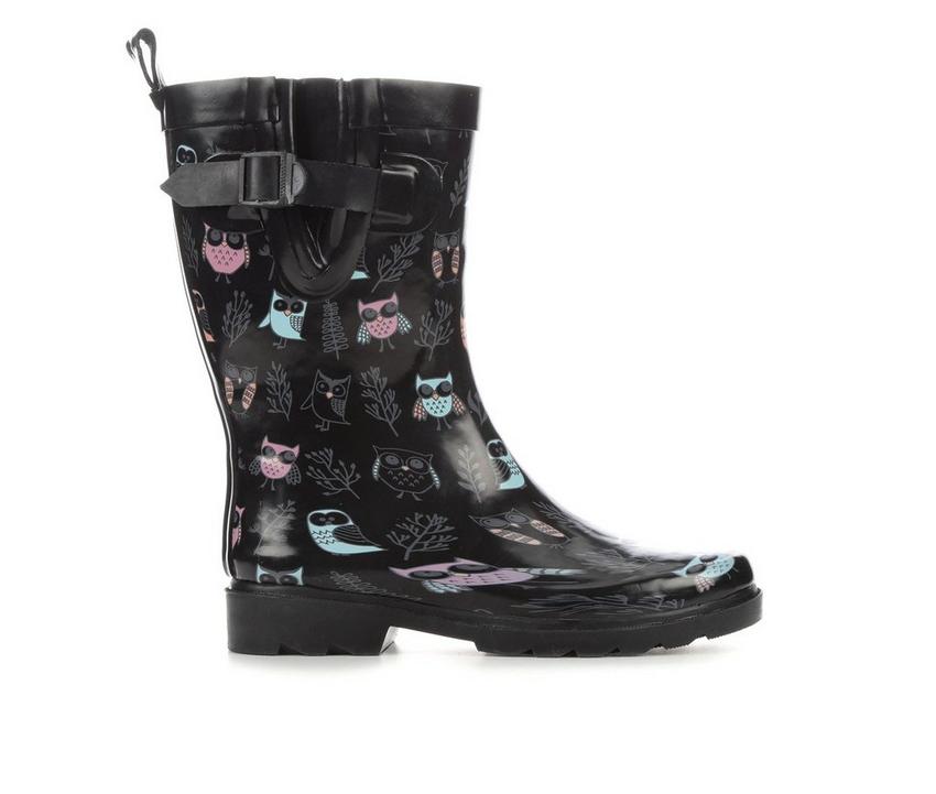 Women's Capelli New York Branches & Owls Mid Rain Boots