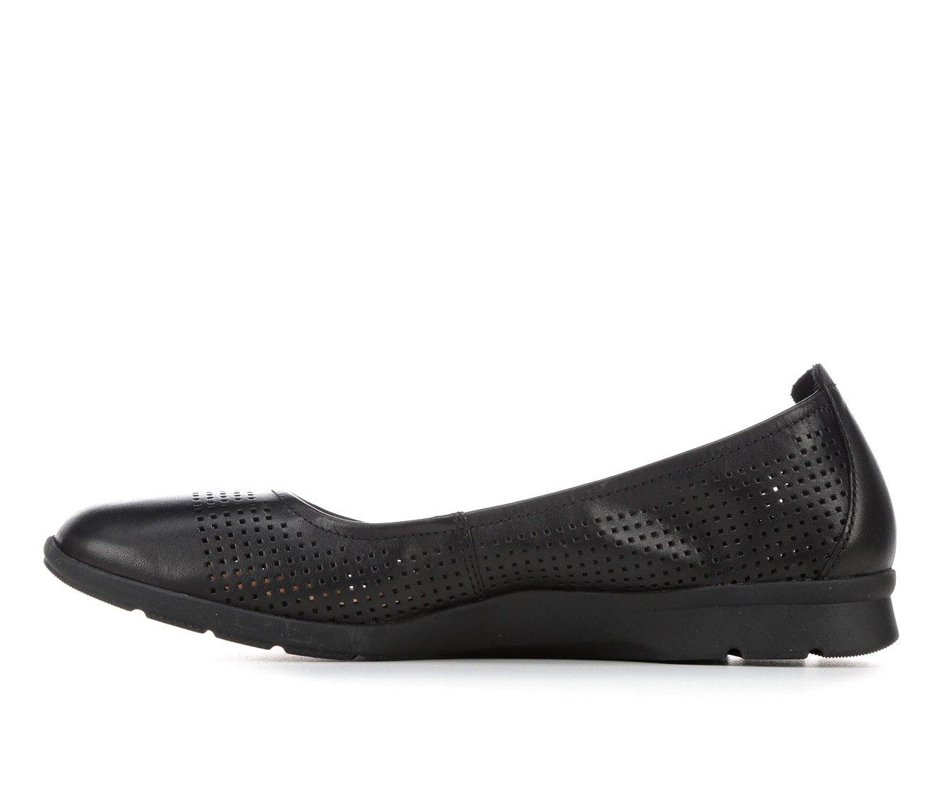 black perforated slip on