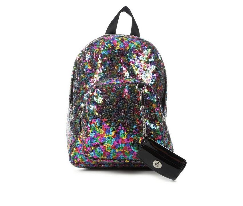 Madden Girl Sequin Mid Backpack Handbag