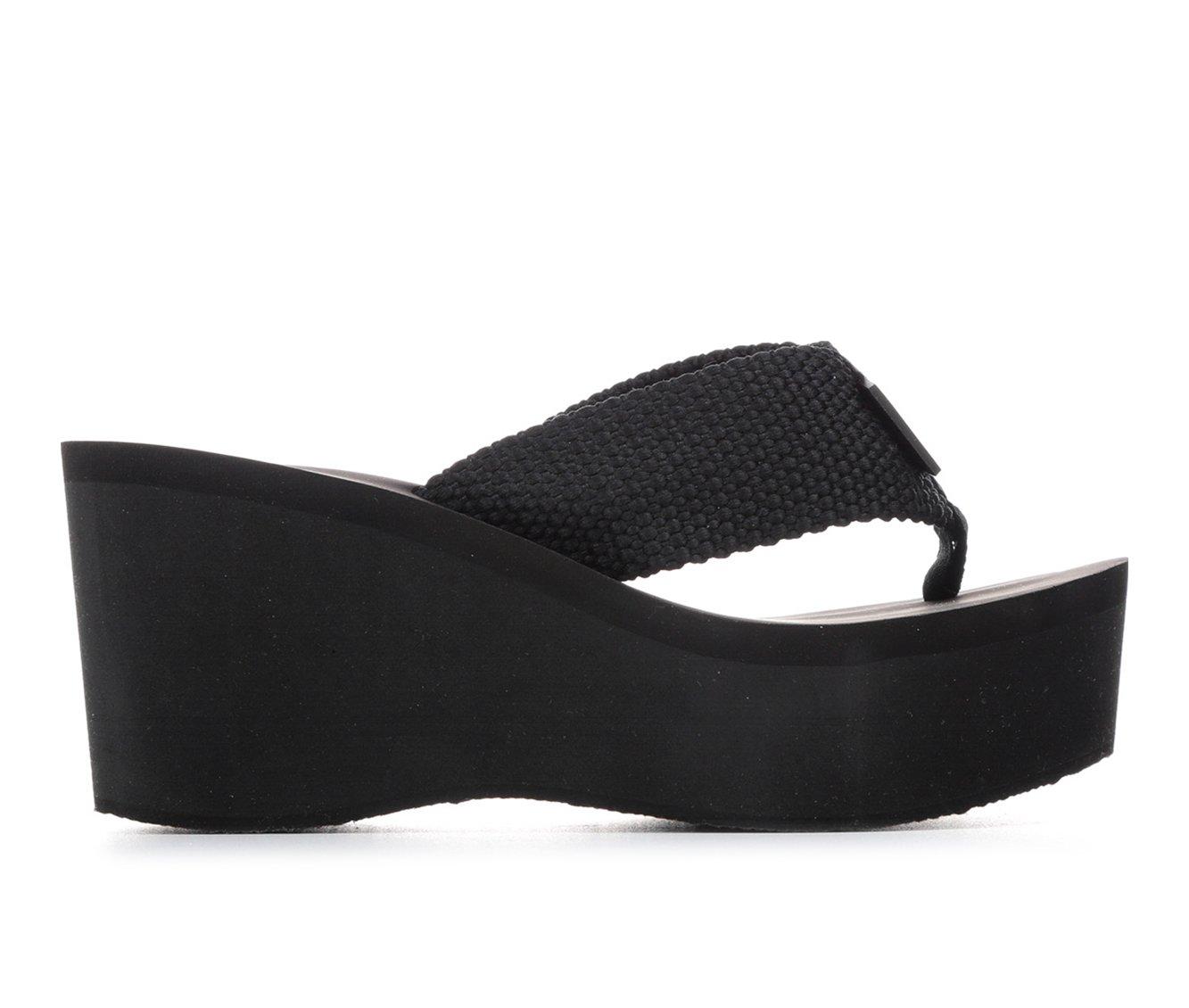 rocket dog black platform sandals
