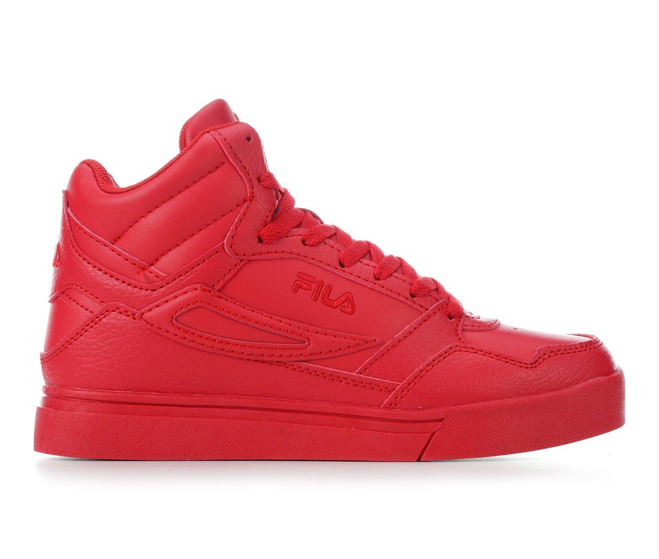 all red high top filas