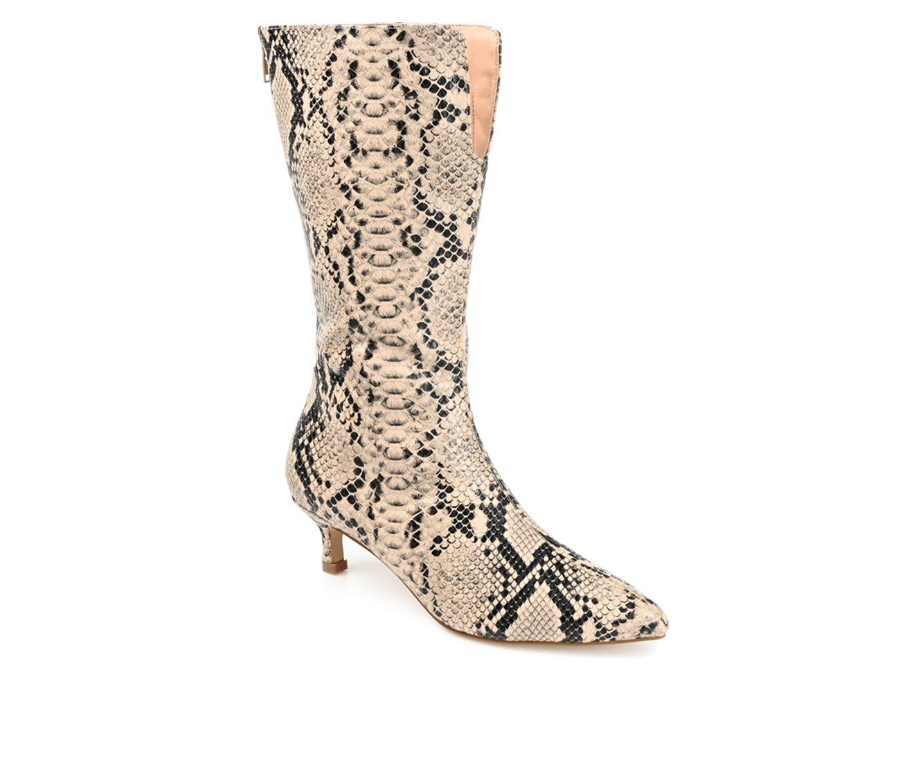 wide calf animal print boots