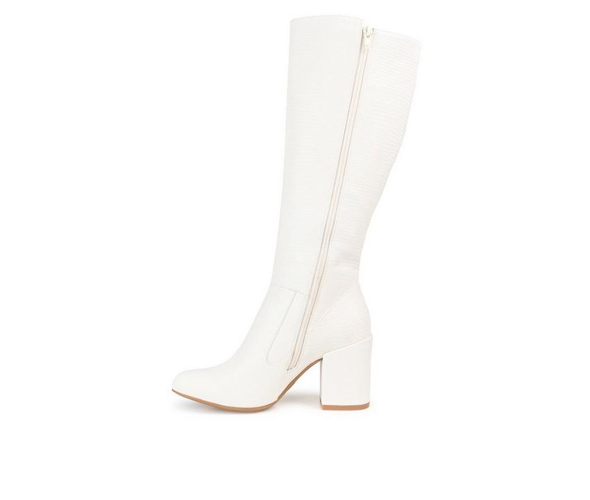 Women's Lenna Wide Width Stovepipe Fashion Boots A New Day White 8W 