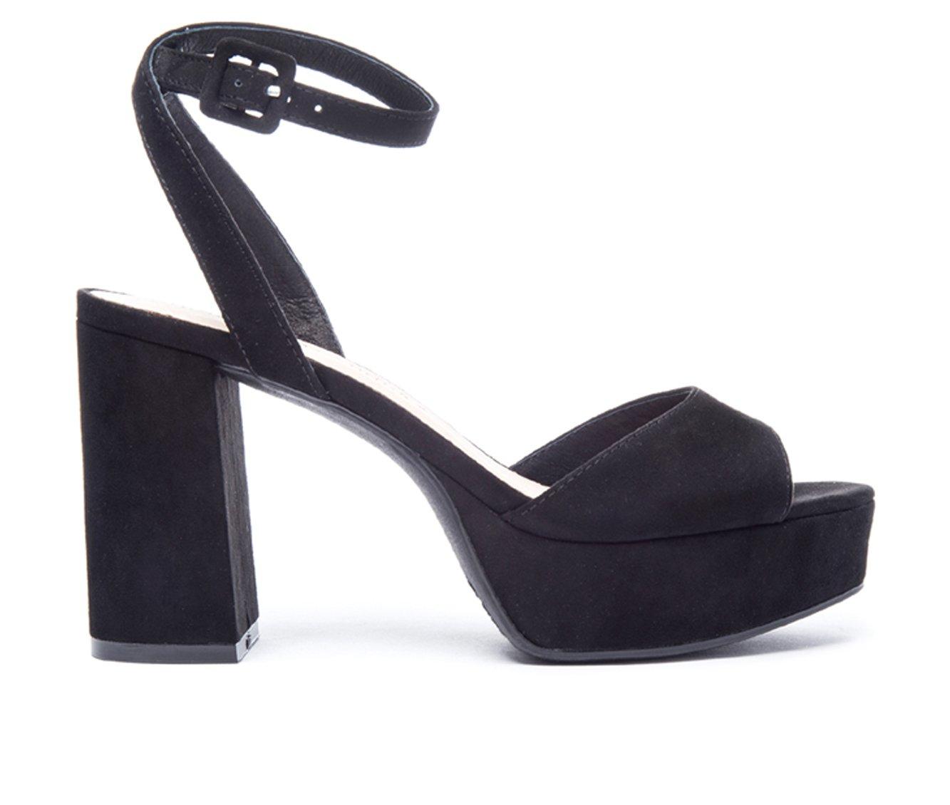 chinese laundry black platform sandals