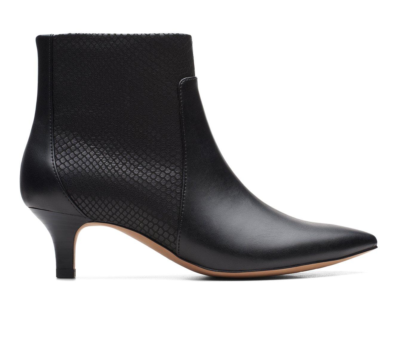 clarks heeled booties