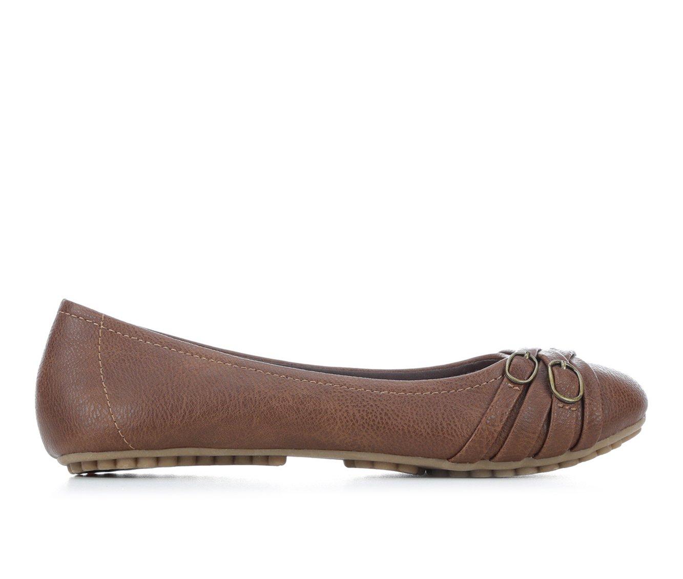 Womens brown deals dress shoes flats